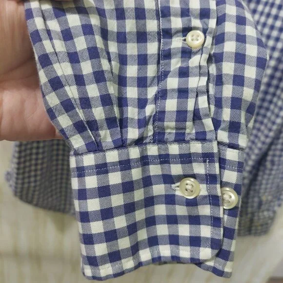 Polo Ralph Lauren Men's Purple Gingham Long-Sleeve Button-Up Shirt Medium - Picture 7 of 9